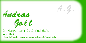 andras goll business card